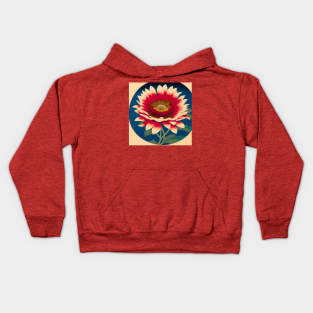 Chrysanthemum A Study in Japanese Style Kids Hoodie